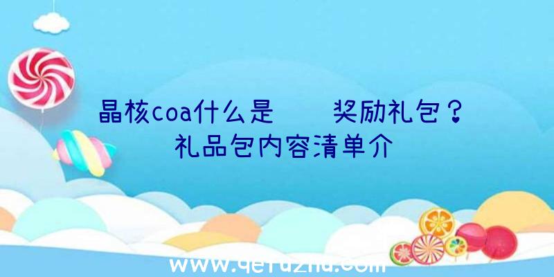 晶核coa什么是预约奖励礼包？